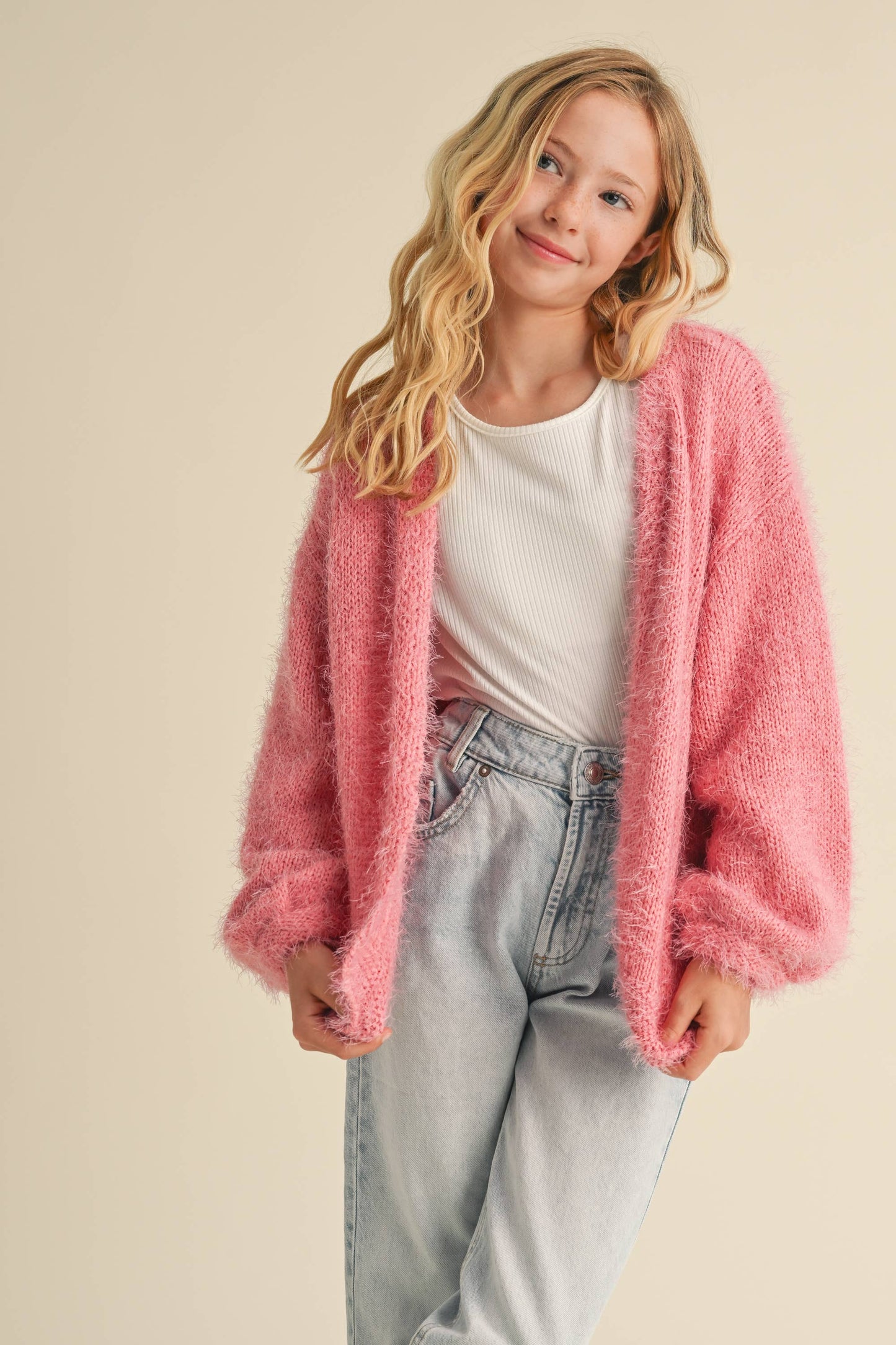 Pretty In Pink Cardigan- Tweens (7-14)