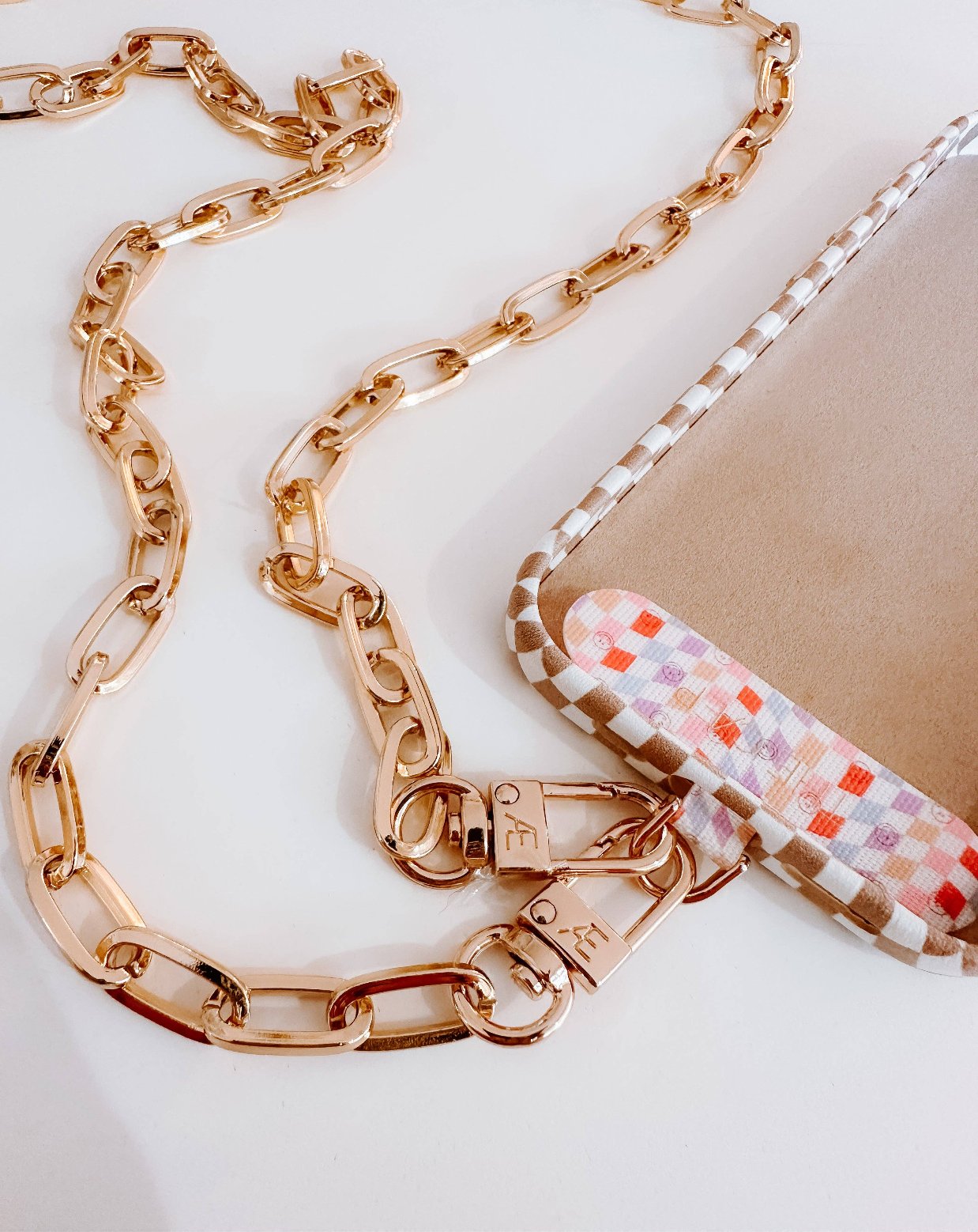 Universal Phone Hitch + Gold Paperclip Crossbody