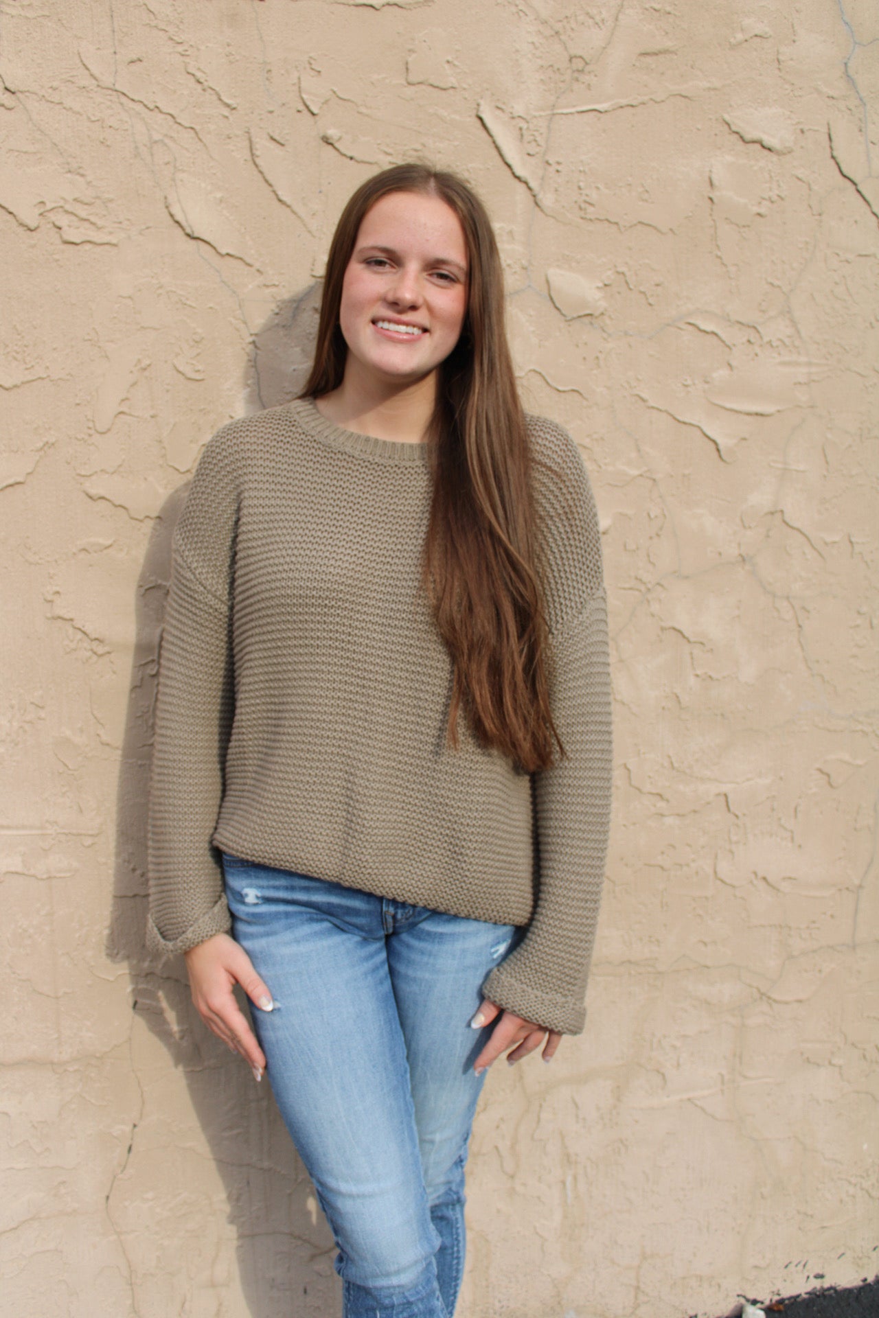 Right This Way Sweater- Olive