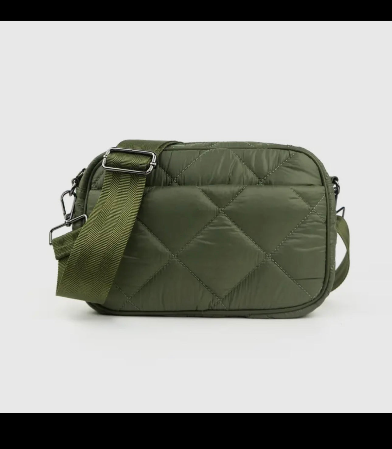 The Jamie Quilted Crossbody- Olive