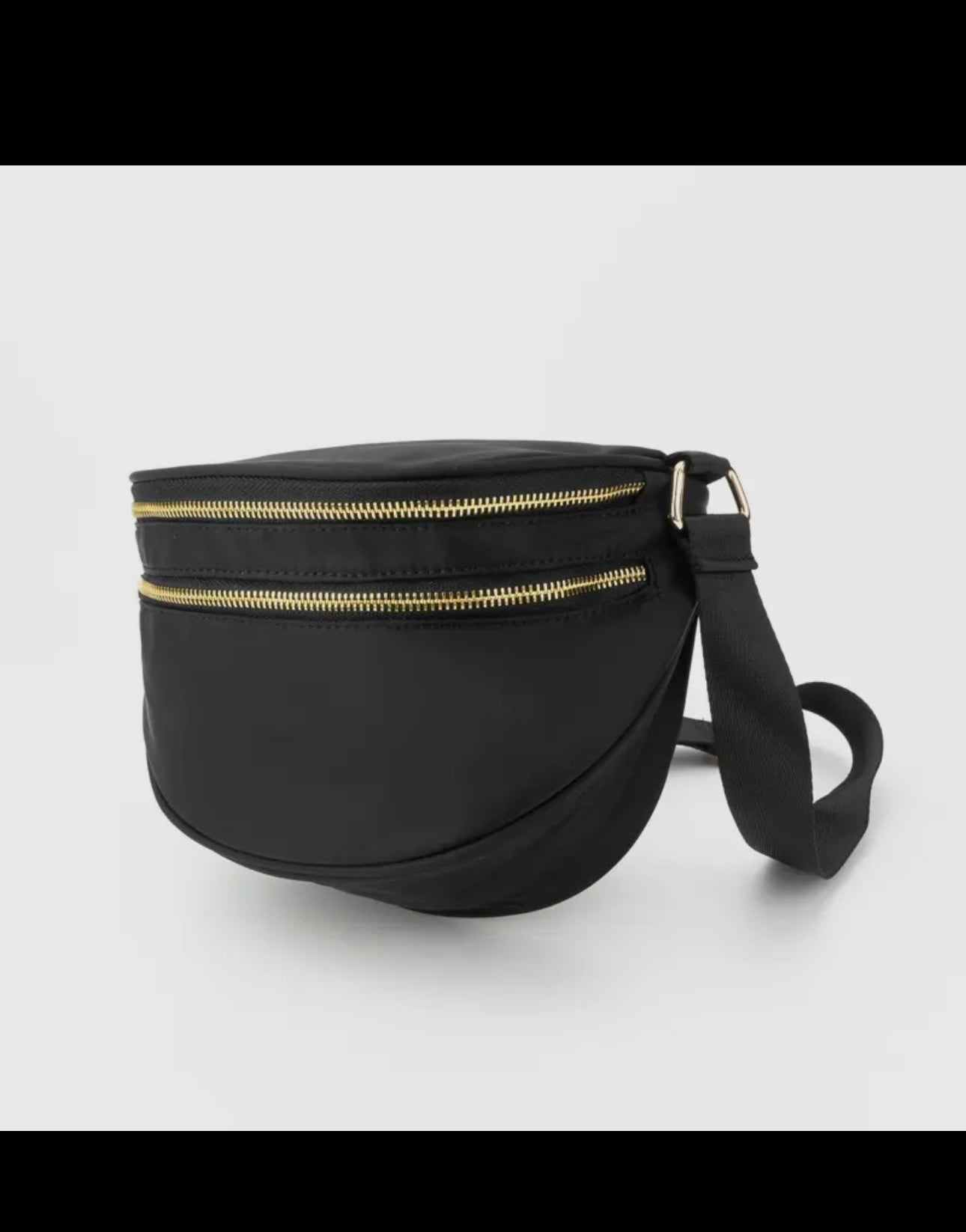 The Samantha Double Zipper Sling- Black