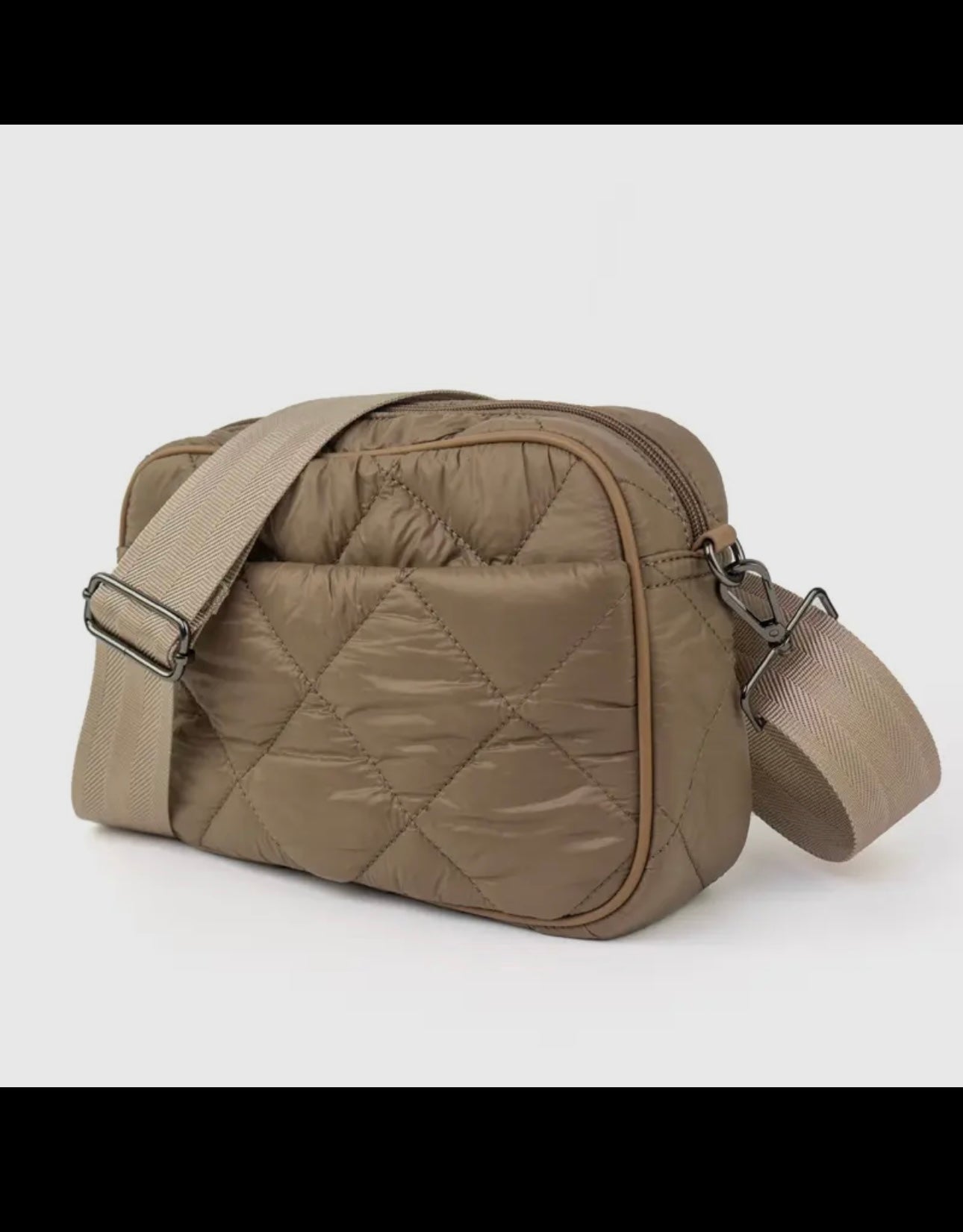 The Jamie Quilted Crossbody- Mocha