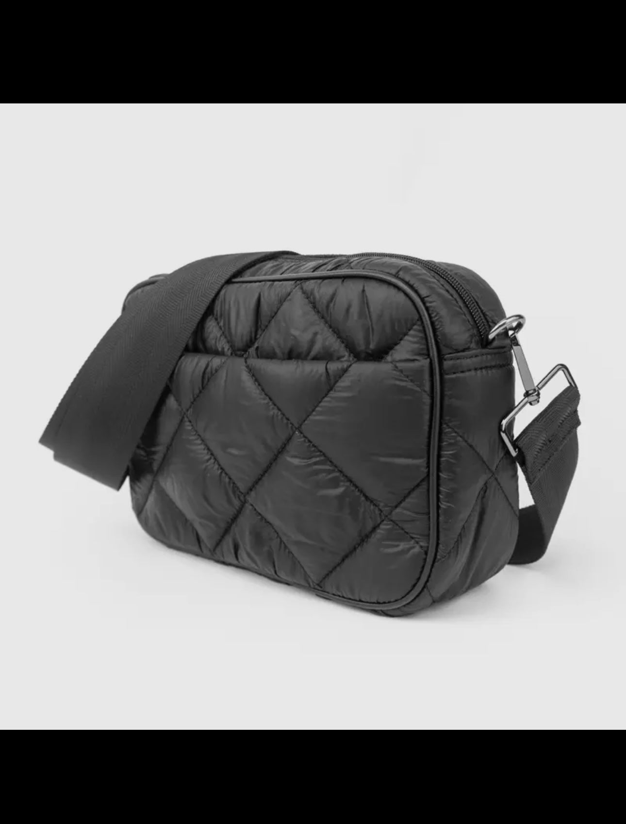 The Jamie Quilted Crossbody- Black