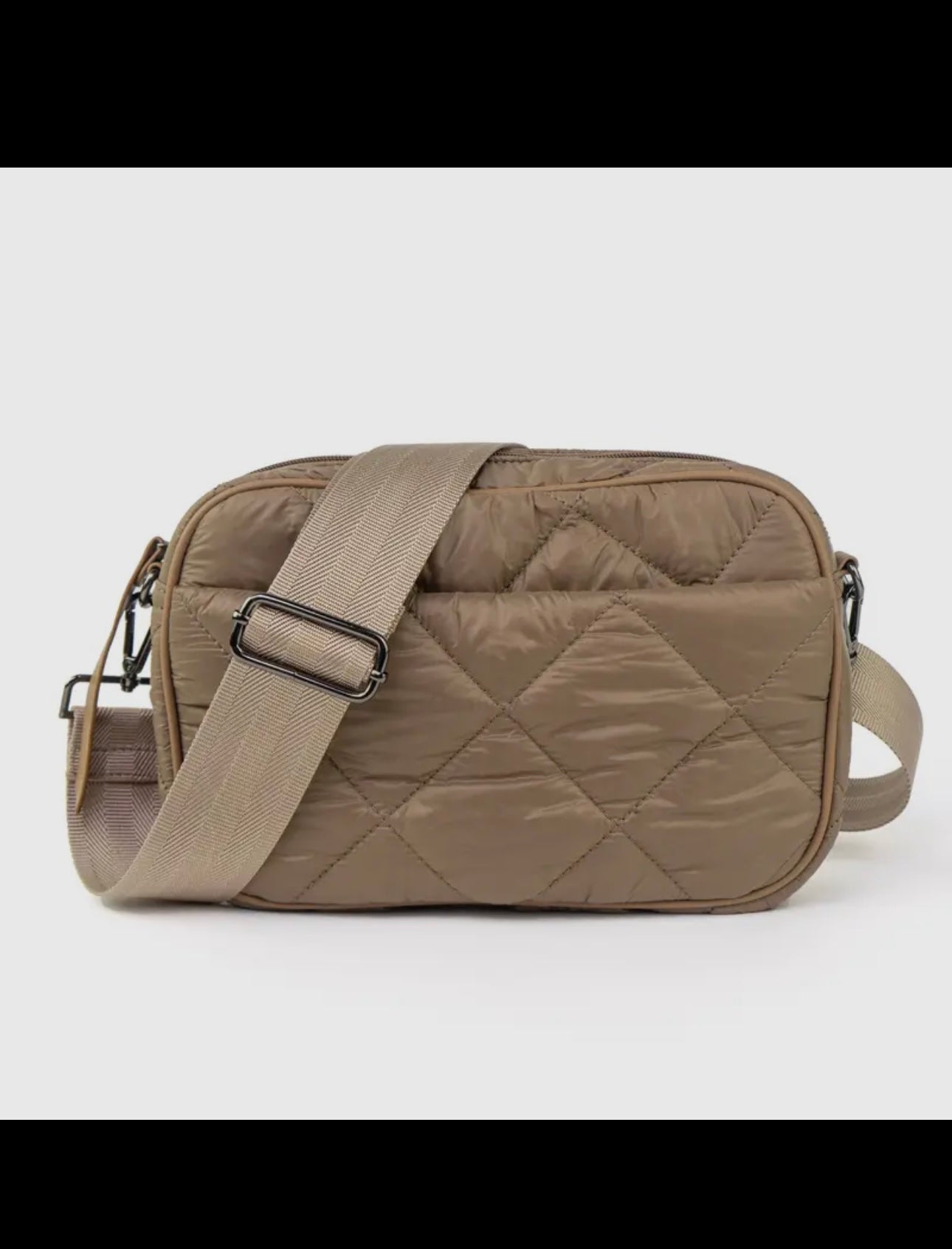 The Jamie Quilted Crossbody- Mocha