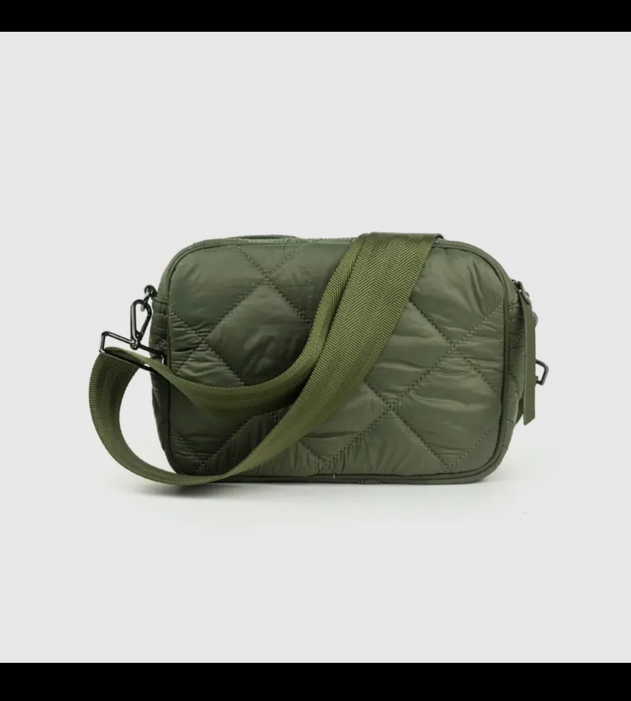 The Jamie Quilted Crossbody- Olive