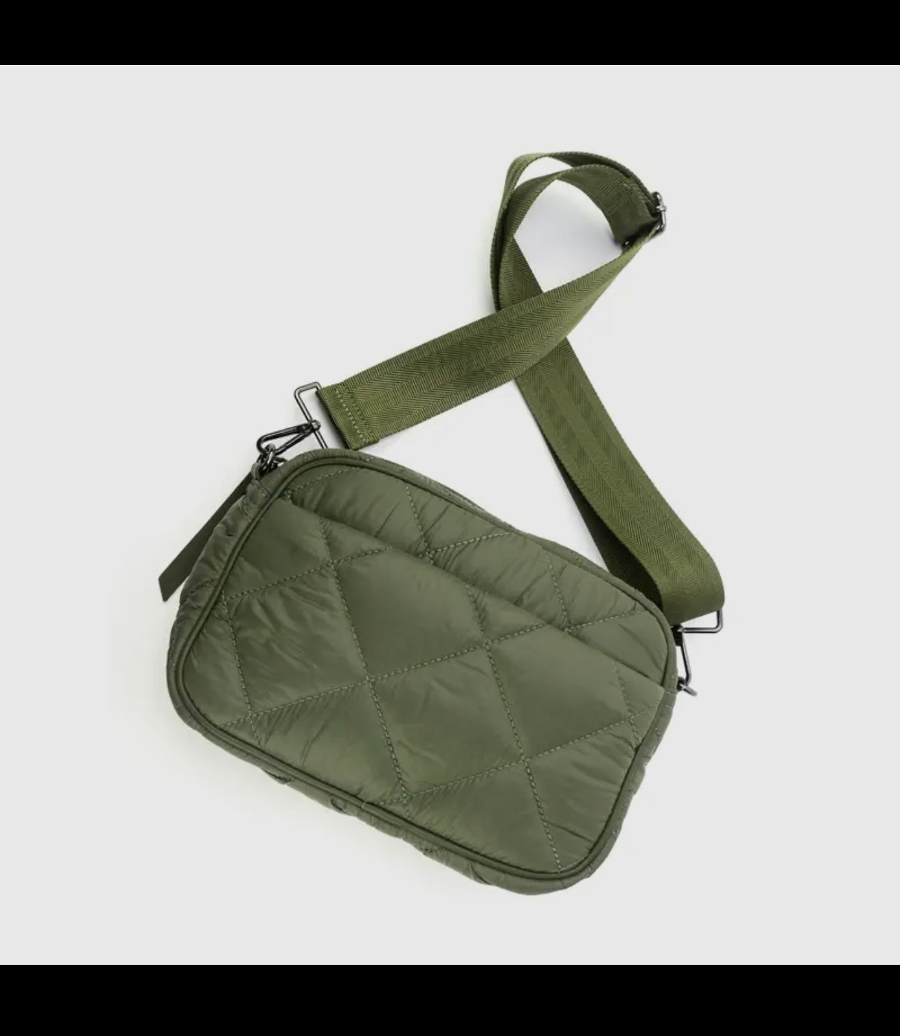 The Jamie Quilted Crossbody- Olive