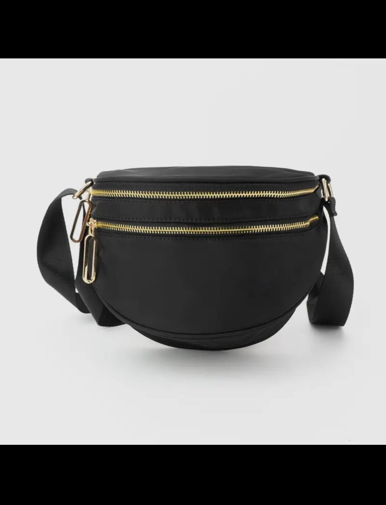 The Samantha Double Zipper Sling- Black