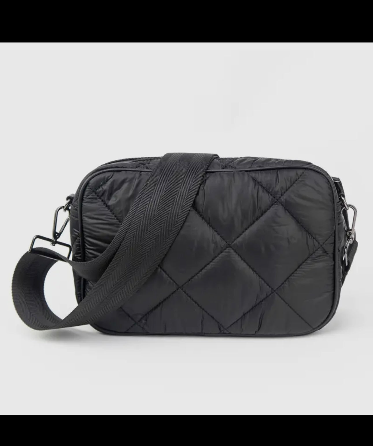 The Jamie Quilted Crossbody- Black