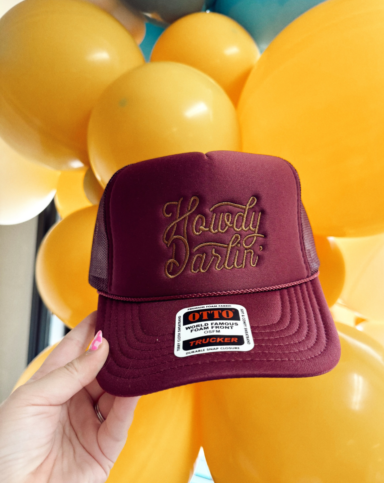 Howdy Darlin Trucker- Maroon