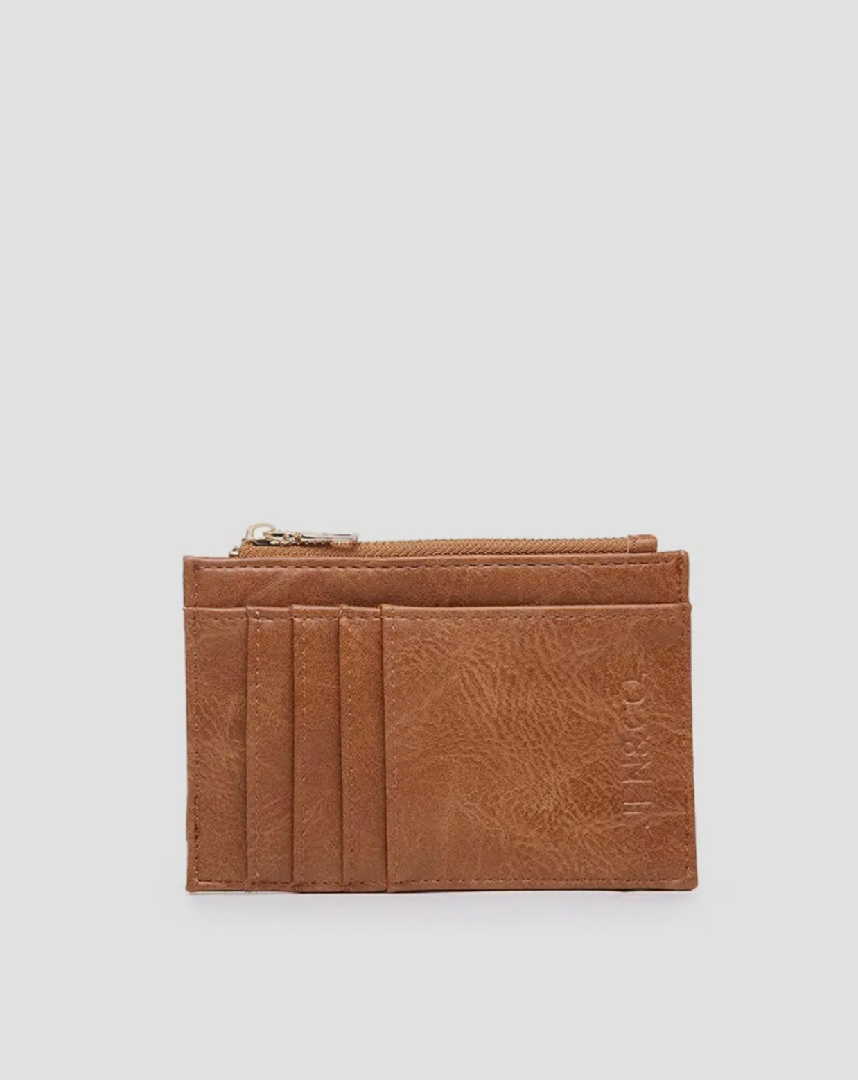 Sia Vegan Card Holder Wallet- Brown