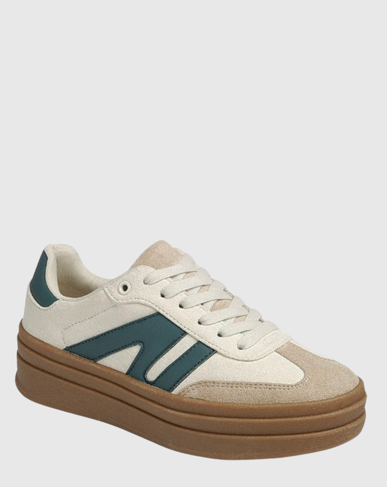 Allyson Platform Sneaker - Beige/Green