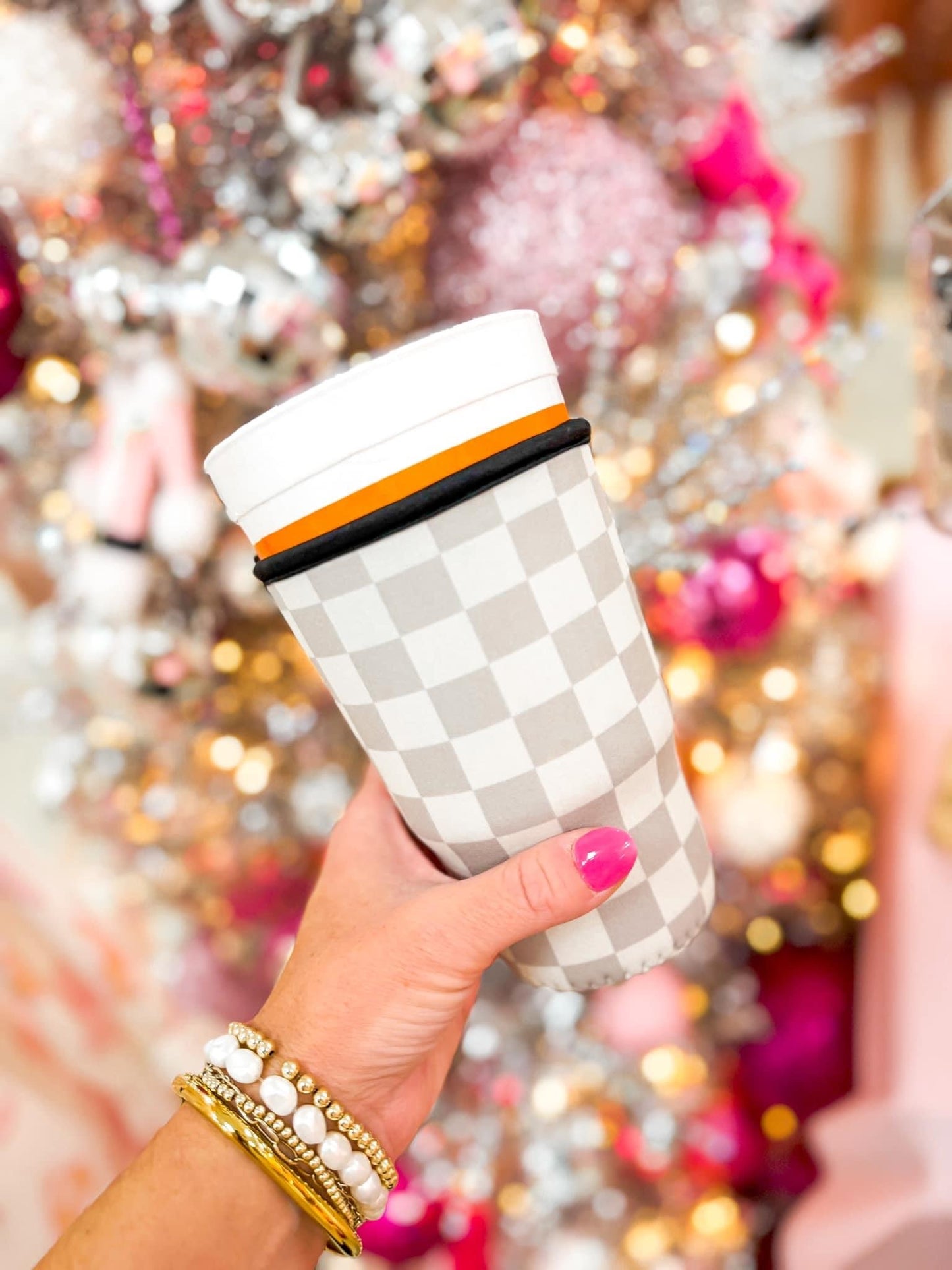 Checkered Drink Sleeves