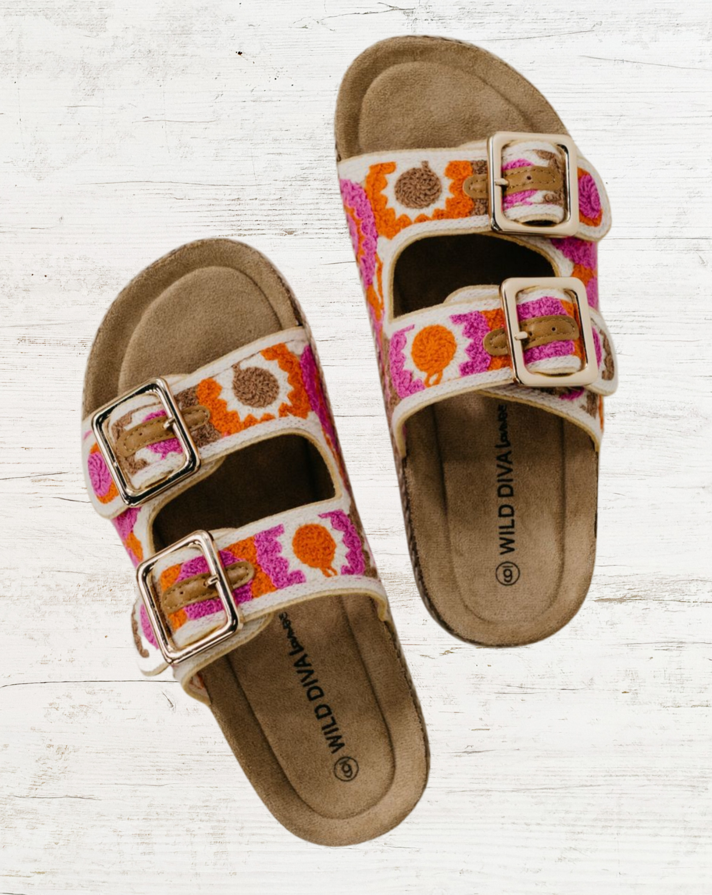 Boho Crochet Sandals- Pink/Orange