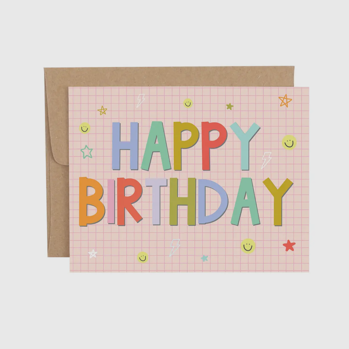 Happy Birthday Grid Greeting Card