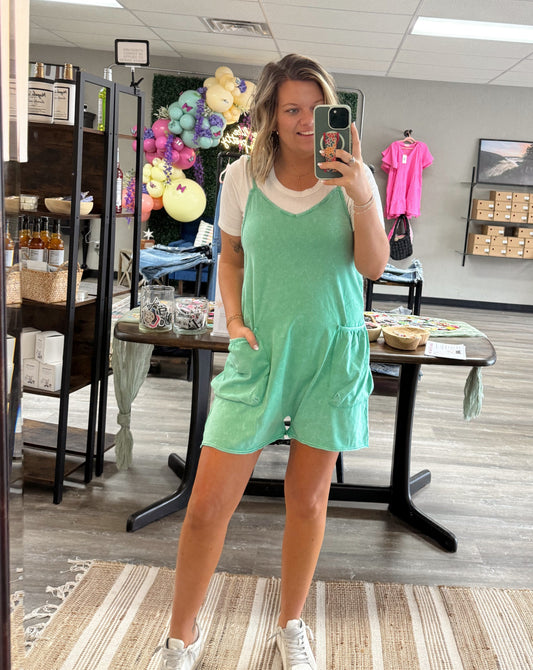 Right For Me Romper- Green